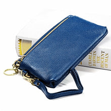 Load image into Gallery viewer, Ladies Multifunctional Cowhide Zipper Coin Purse Car Key Case