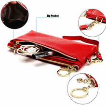 Load image into Gallery viewer, Ladies Multifunctional Cowhide Zipper Coin Purse Car Key Case