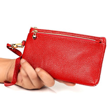 Load image into Gallery viewer, Ladies Multifunctional Cowhide Zipper Coin Purse Car Key Case
