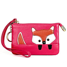 Load image into Gallery viewer, Ladies Sewing Thread Leather Fox Handbags Cute Mini Key Case