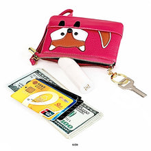 Load image into Gallery viewer, Ladies Sewing Thread Leather Fox Handbags Cute Mini Key Case