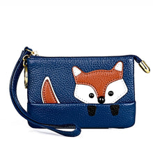 Load image into Gallery viewer, Ladies Sewing Thread Leather Fox Handbags Cute Mini Key Case