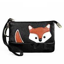 Load image into Gallery viewer, Ladies Sewing Thread Leather Fox Handbags Cute Mini Key Case