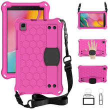 Load image into Gallery viewer, Honeycomb Design EVA + PC Four Corner Shockproof Protective Case with Strap, For Samsung Galaxy Tab A7 Lite 8.7 (2021) T220/T225, For Samsung Galaxy Tab A 8.0 &amp; S Pen (2019) P200/P205, For Samsung Galaxy Tab A 8.0 &amp; S Pen (2019)P200/P205
