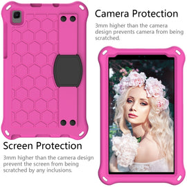 Honeycomb Design EVA + PC Four Corner Shockproof Protective Case with Strap, For Samsung Galaxy Tab A7 Lite 8.7 (2021) T220/T225, For Samsung Galaxy Tab A 8.0 & S Pen (2019) P200/P205, For Samsung Galaxy Tab A 8.0 & S Pen (2019)P200/P205
