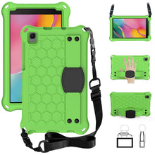 Load image into Gallery viewer, Honeycomb Design EVA + PC Four Corner Shockproof Protective Case with Strap, For Samsung Galaxy Tab A7 Lite 8.7 (2021) T220/T225, For Samsung Galaxy Tab A 8.0 &amp; S Pen (2019) P200/P205, For Samsung Galaxy Tab A 8.0 &amp; S Pen (2019)P200/P205