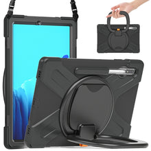 Load image into Gallery viewer, Silicone + PC Protective Case with Holder &amp; Shoulder Strap, For Samsung Galaxy Tab S8+ / Tab S8 Plus /  Tab S7 FE / Tab S7+ T970/T975