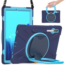 Load image into Gallery viewer, Silicone + PC Protective Case with Holder &amp; Shoulder Strap, For Samsung Galaxy Tab S8+ / Tab S8 Plus /  Tab S7 FE / Tab S7+ T970/T975