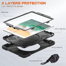 Load image into Gallery viewer, Silicone + PC Protective Case with Holder &amp; Shoulder Strap, For iPad Pro 10.5 2017 / Air 10.5 2019