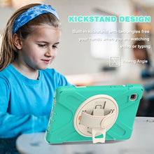 Load image into Gallery viewer, Silicone + PC Protective Case with Holder &amp; Shoulder Strap, For Samsung Galaxy Tab A7 Lite T220 / T225