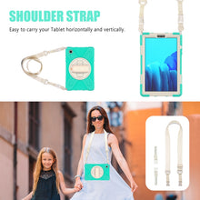 Load image into Gallery viewer, Silicone + PC Protective Case with Holder &amp; Shoulder Strap, For Samsung Galaxy Tab A7 Lite T220 / T225