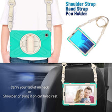 Load image into Gallery viewer, Silicone + PC Protective Case with Holder &amp; Shoulder Strap, For Samsung Galaxy Tab A7 Lite T220 / T225
