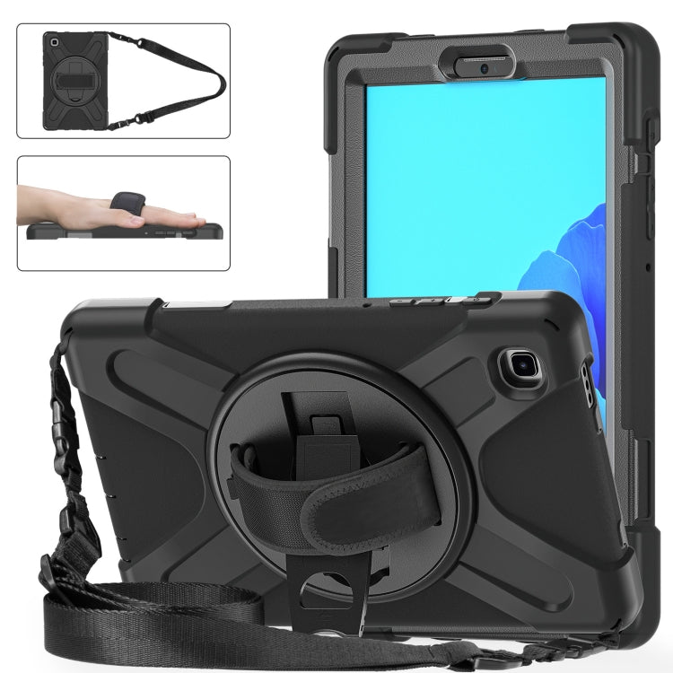 Silicone + PC Protective Case with Holder & Shoulder Strap, For Samsung Galaxy Tab A7 Lite T220 / T225