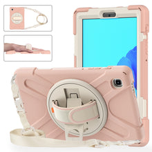Load image into Gallery viewer, Silicone + PC Protective Case with Holder &amp; Shoulder Strap, For Samsung Galaxy Tab A7 Lite T220 / T225