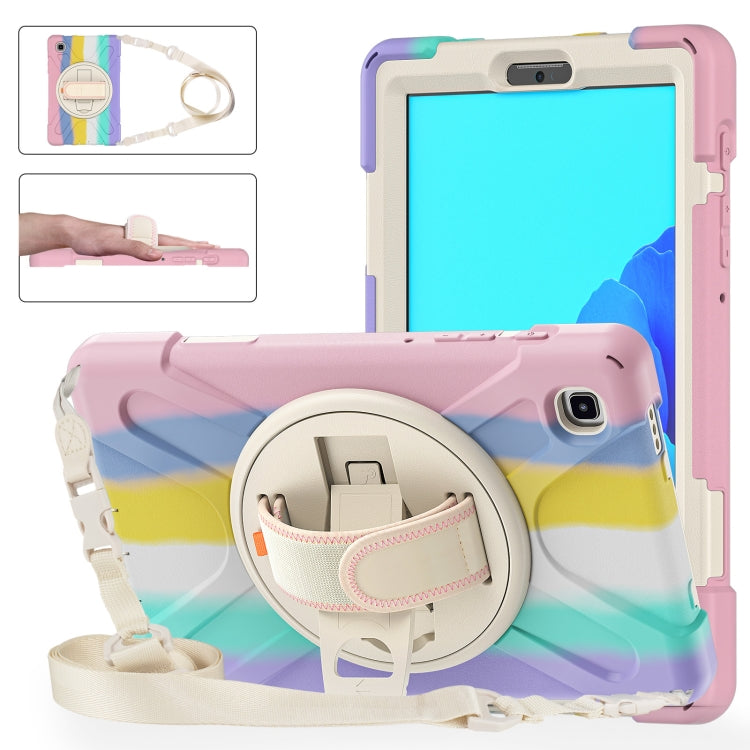 Silicone + PC Protective Case with Holder & Shoulder Strap, For Samsung Galaxy Tab A7 Lite T220 / T225