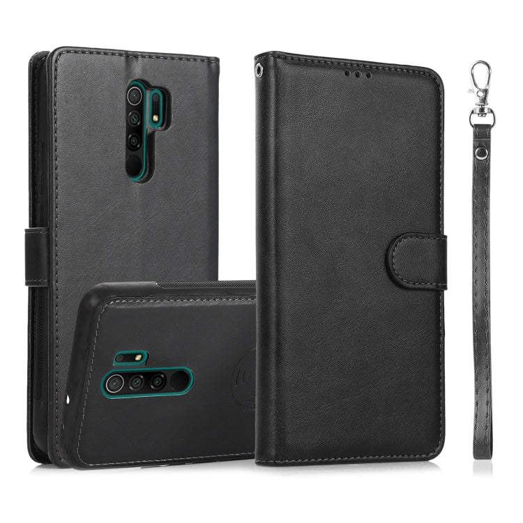 For Xiaomi Redmi 9 Calf Texture 2 in 1 Detachable Magnetic Back Cover Horizontal Flip Leather Case with Holder & Card Slots & Wallet & Photo Frame, For Xiaomi Redmi 9C, For Xiaomi Redmi 9A, For Xiaomi Redmi 9, For Xiaomi Redmi Note 8                   ...