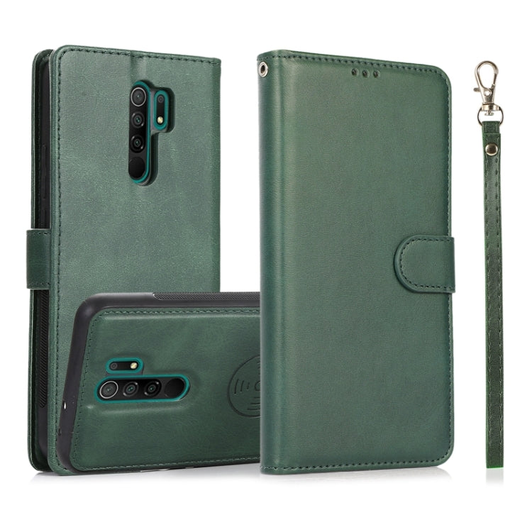 For Xiaomi Redmi 9 Calf Texture 2 in 1 Detachable Magnetic Back Cover Horizontal Flip Leather Case with Holder & Card Slots & Wallet & Photo Frame, For Xiaomi Redmi 9C, For Xiaomi Redmi 9A, For Xiaomi Redmi 9, For Xiaomi Redmi Note 8                   ...