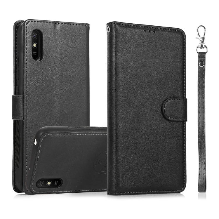 For Xiaomi Redmi 9 Calf Texture 2 in 1 Detachable Magnetic Back Cover Horizontal Flip Leather Case with Holder & Card Slots & Wallet & Photo Frame, For Xiaomi Redmi 9C, For Xiaomi Redmi 9A, For Xiaomi Redmi 9, For Xiaomi Redmi Note 8                   ...