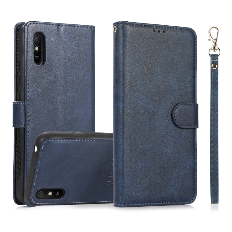 For Xiaomi Redmi 9 Calf Texture 2 in 1 Detachable Magnetic Back Cover Horizontal Flip Leather Case with Holder & Card Slots & Wallet & Photo Frame, For Xiaomi Redmi 9C, For Xiaomi Redmi 9A, For Xiaomi Redmi 9, For Xiaomi Redmi Note 8                   ...