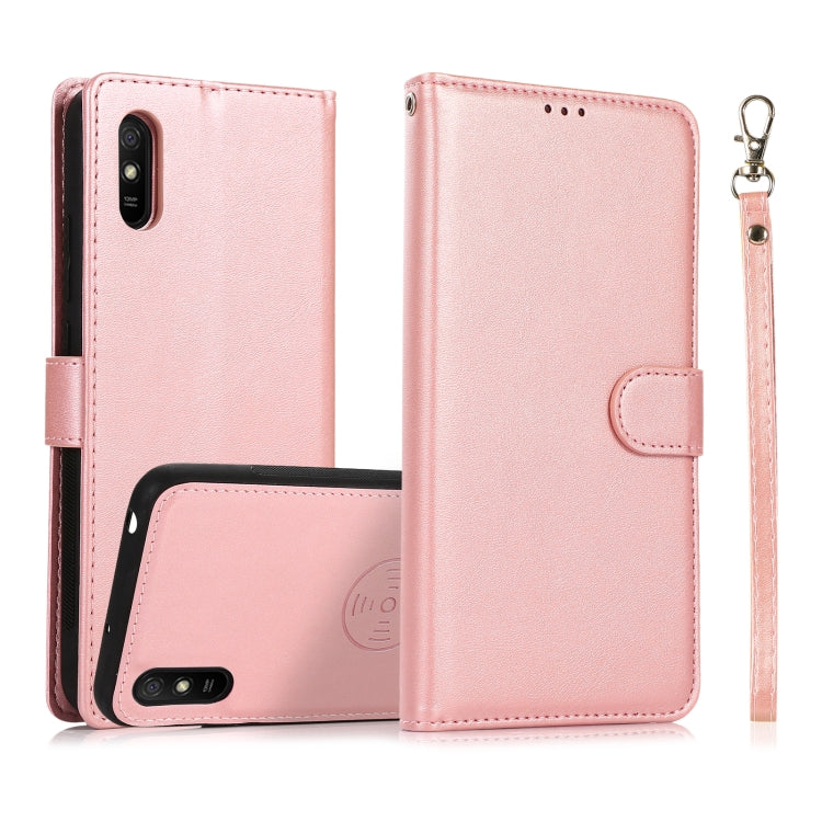 For Xiaomi Redmi 9 Calf Texture 2 in 1 Detachable Magnetic Back Cover Horizontal Flip Leather Case with Holder & Card Slots & Wallet & Photo Frame, For Xiaomi Redmi 9C, For Xiaomi Redmi 9A, For Xiaomi Redmi 9, For Xiaomi Redmi Note 8                   ...