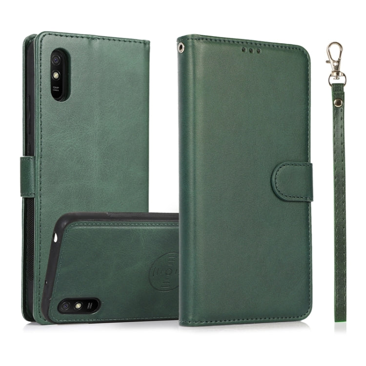 For Xiaomi Redmi 9 Calf Texture 2 in 1 Detachable Magnetic Back Cover Horizontal Flip Leather Case with Holder & Card Slots & Wallet & Photo Frame, For Xiaomi Redmi 9C, For Xiaomi Redmi 9A, For Xiaomi Redmi 9, For Xiaomi Redmi Note 8                   ...