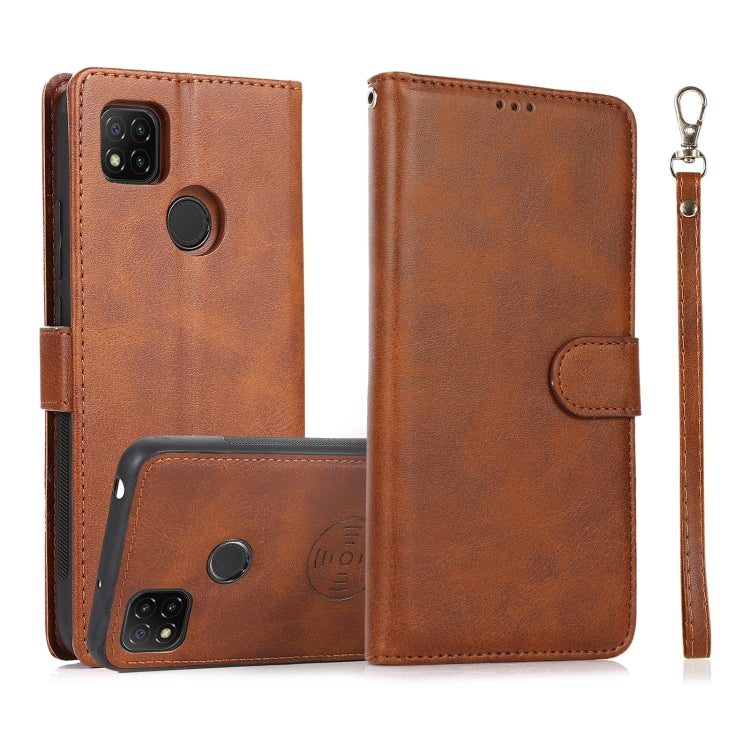 For Xiaomi Redmi 9 Calf Texture 2 in 1 Detachable Magnetic Back Cover Horizontal Flip Leather Case with Holder & Card Slots & Wallet & Photo Frame, For Xiaomi Redmi 9C, For Xiaomi Redmi 9A, For Xiaomi Redmi 9, For Xiaomi Redmi Note 8                   ...