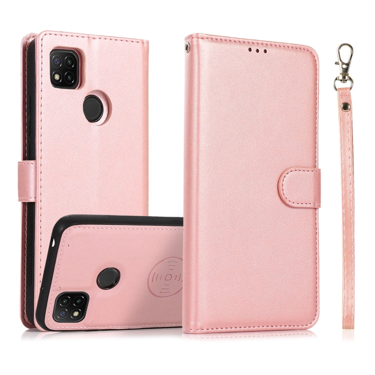For Xiaomi Redmi 9 Calf Texture 2 in 1 Detachable Magnetic Back Cover Horizontal Flip Leather Case with Holder & Card Slots & Wallet & Photo Frame, For Xiaomi Redmi 9C, For Xiaomi Redmi 9A, For Xiaomi Redmi 9, For Xiaomi Redmi Note 8                   ...
