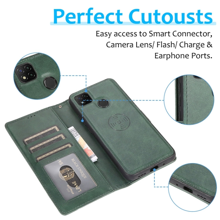 For Xiaomi Redmi 9 Calf Texture 2 in 1 Detachable Magnetic Back Cover Horizontal Flip Leather Case with Holder & Card Slots & Wallet & Photo Frame, For Xiaomi Redmi 9C, For Xiaomi Redmi 9A, For Xiaomi Redmi 9, For Xiaomi Redmi Note 8                   ...