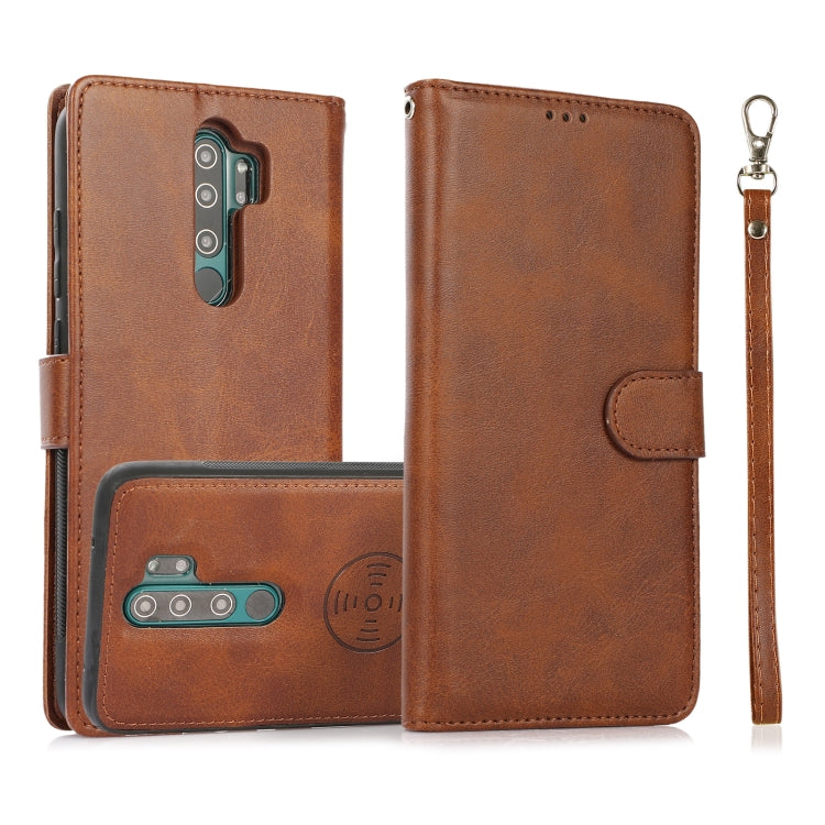 For Xiaomi Redmi 9 Calf Texture 2 in 1 Detachable Magnetic Back Cover Horizontal Flip Leather Case with Holder & Card Slots & Wallet & Photo Frame, For Xiaomi Redmi Note 9s, For Xiaomi Redmi Note 8 Pro, For Xiaomi Redmi 9C, For Xiaomi Redmi 9A         ...