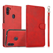 Load image into Gallery viewer, Calf Texture 2 in 1 Detachable Magnetic Back Cover Horizontal Flip Leather Case with Holder &amp; Card Slots &amp; Wallet &amp; Photo Frame, For Samsung Galaxy A11 / M11, For Samsung Galaxy A21, For Samsung Galaxy A21s, For Samsung Galaxy A32, For Samsung Galaxy A...