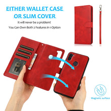 Load image into Gallery viewer, Calf Texture 2 in 1 Detachable Magnetic Back Cover Horizontal Flip Leather Case with Holder &amp; Card Slots &amp; Wallet &amp; Photo Frame, For Samsung Galaxy A11 / M11, For Samsung Galaxy A21, For Samsung Galaxy A21s, For Samsung Galaxy A32, For Samsung Galaxy A...