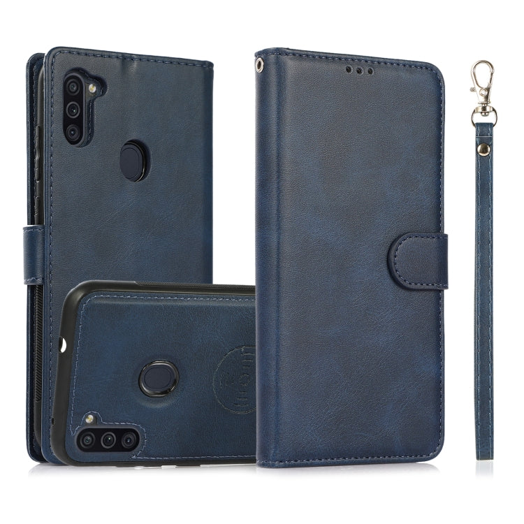 Calf Texture 2 in 1 Detachable Magnetic Back Cover Horizontal Flip Leather Case with Holder & Card Slots & Wallet & Photo Frame, For Samsung Galaxy A11 / M11, For Samsung Galaxy A21, For Samsung Galaxy A21s, For Samsung Galaxy A32, For Samsung Galaxy A...