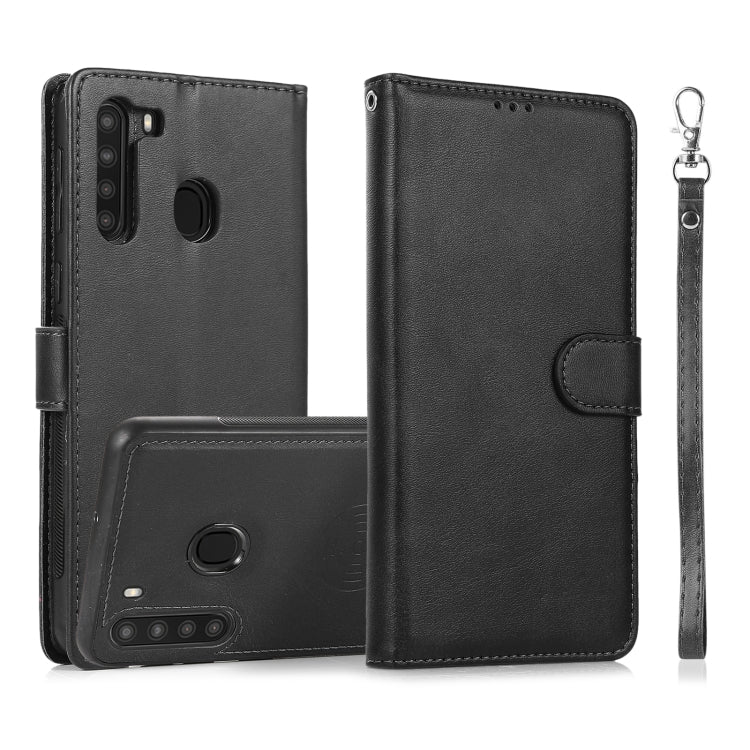 Calf Texture 2 in 1 Detachable Magnetic Back Cover Horizontal Flip Leather Case with Holder & Card Slots & Wallet & Photo Frame, For Samsung Galaxy A11 / M11, For Samsung Galaxy A21, For Samsung Galaxy A21s, For Samsung Galaxy A32, For Samsung Galaxy A...