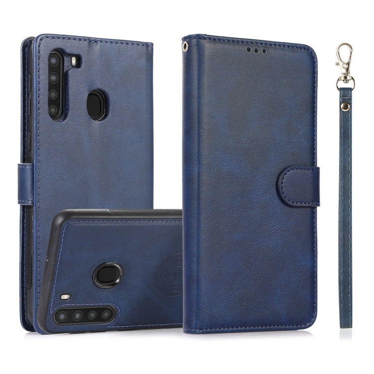 Calf Texture 2 in 1 Detachable Magnetic Back Cover Horizontal Flip Leather Case with Holder & Card Slots & Wallet & Photo Frame, For Samsung Galaxy A11 / M11, For Samsung Galaxy A21, For Samsung Galaxy A21s, For Samsung Galaxy A32, For Samsung Galaxy A...