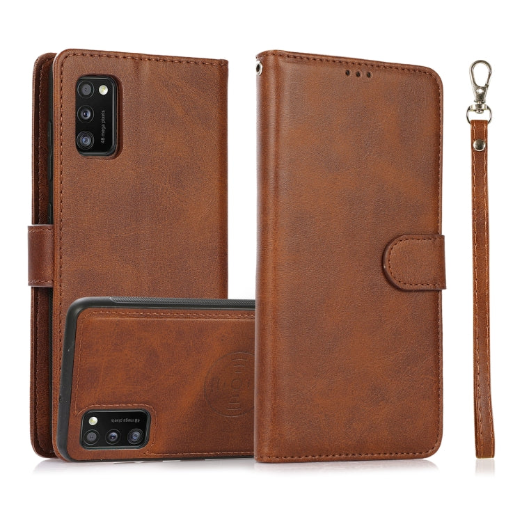 Calf Texture 2 in 1 Detachable Magnetic Back Cover Horizontal Flip Leather Case with Holder & Card Slots & Wallet & Photo Frame, For Samsung Galaxy A11 / M11, For Samsung Galaxy A21, For Samsung Galaxy A21s, For Samsung Galaxy A32, For Samsung Galaxy A...