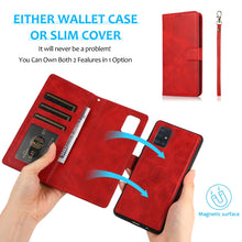 Load image into Gallery viewer, Calf Texture 2 in 1 Detachable Magnetic Back Cover Horizontal Flip Leather Case with Holder &amp; Card Slots &amp; Wallet &amp; Photo Frame, For Samsung Galaxy A51 5G, For Samsung Galaxy A52 5G / 4G, For Samsung Galaxy A70, For Samsung Galaxy A71                  ...