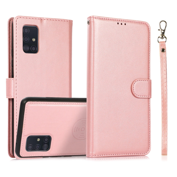 Calf Texture 2 in 1 Detachable Magnetic Back Cover Horizontal Flip Leather Case with Holder & Card Slots & Wallet & Photo Frame, For Samsung Galaxy A51 5G, For Samsung Galaxy A52 5G / 4G, For Samsung Galaxy A70, For Samsung Galaxy A71                  ...