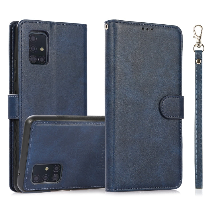 Calf Texture 2 in 1 Detachable Magnetic Back Cover Horizontal Flip Leather Case with Holder & Card Slots & Wallet & Photo Frame, For Samsung Galaxy A51 5G, For Samsung Galaxy A52 5G / 4G, For Samsung Galaxy A70, For Samsung Galaxy A71                  ...