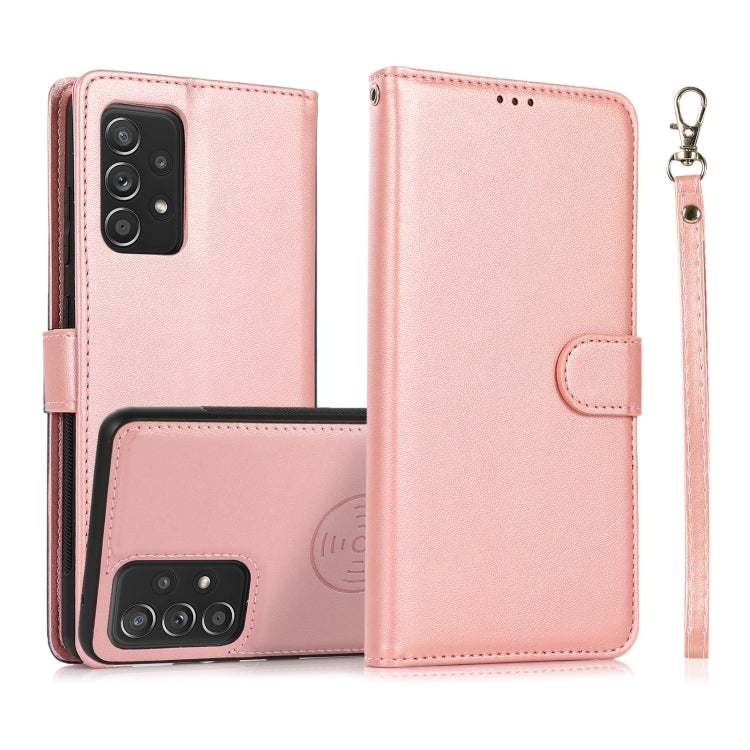 Calf Texture 2 in 1 Detachable Magnetic Back Cover Horizontal Flip Leather Case with Holder & Card Slots & Wallet & Photo Frame, For Samsung Galaxy A51 5G, For Samsung Galaxy A52 5G / 4G, For Samsung Galaxy A70, For Samsung Galaxy A71                  ...