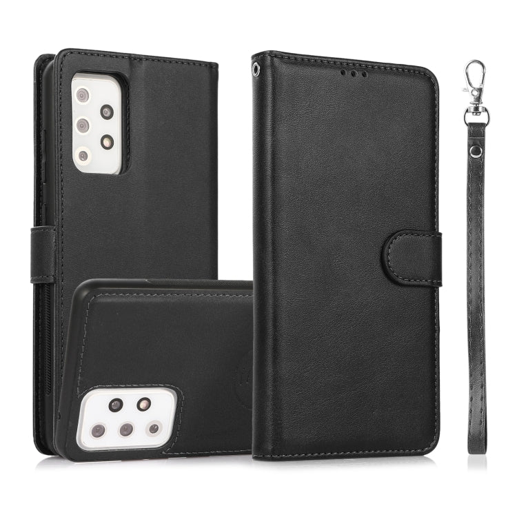 Calf Texture 2 in 1 Detachable Magnetic Back Cover Horizontal Flip Leather Case with Holder & Card Slots & Wallet & Photo Frame, For Samsung Galaxy A51 5G, For Samsung Galaxy A52 5G / 4G, For Samsung Galaxy A70, For Samsung Galaxy A71                  ...