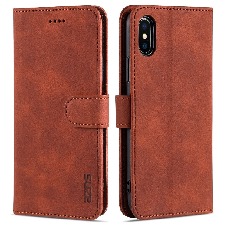 AZNS Skin Feel Calf Texture Horizontal Flip Leather Case with Card Slots & Holder & Wallet, For iPhone 11 Pro, For iPhone 11, For iPhone 11 Pro Max, For iPhone XS / X, For iPhone XS Max, For iPhone XR