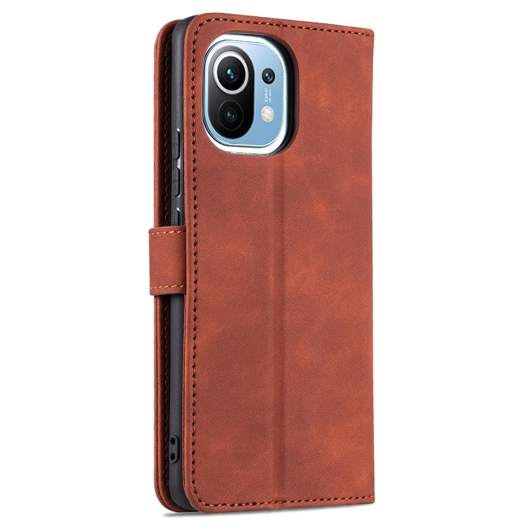 AZNS Skin Feel Calf Texture Horizontal Flip Leather Case with Card Slots & Holder & Wallet, For Xiaomi Mi 11, For vivo Y73s / S7e, For OPPO A15 / A35 4G
