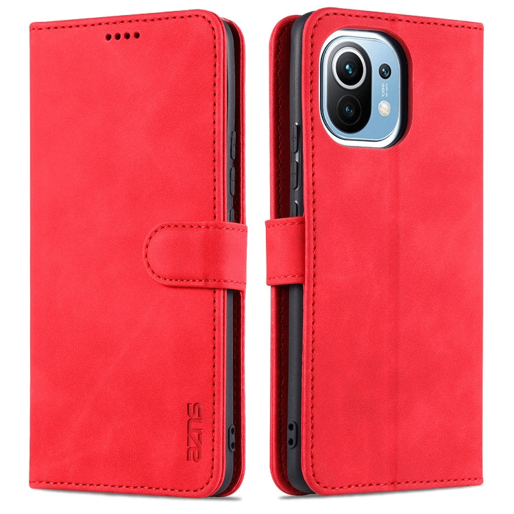 AZNS Skin Feel Calf Texture Horizontal Flip Leather Case with Card Slots & Holder & Wallet, For Xiaomi Mi 11, For vivo Y73s / S7e, For OPPO A15 / A35 4G
