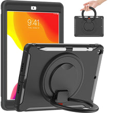 Load image into Gallery viewer, Shocproof Silicone + PC Protective Case with 360 Degree Rotation Foldable Handle Grip Holder &amp; Pen Slot, For iPad 10.2 2021 / 2020 / 2019