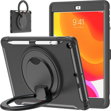 Load image into Gallery viewer, Shocproof Silicone + PC Protective Case with 360 Degree Rotation Foldable Handle Grip Holder &amp; Pen Slot, For iPad 10.2 2021 / 2020 / 2019
