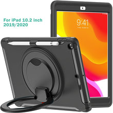 Load image into Gallery viewer, Shocproof Silicone + PC Protective Case with 360 Degree Rotation Foldable Handle Grip Holder &amp; Pen Slot, For iPad 10.2 2021 / 2020 / 2019