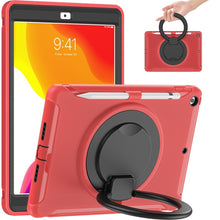 Load image into Gallery viewer, Shocproof Silicone + PC Protective Case with 360 Degree Rotation Foldable Handle Grip Holder &amp; Pen Slot, For iPad 10.2 2021 / 2020 / 2019