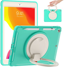 Load image into Gallery viewer, Shocproof Silicone + PC Protective Case with 360 Degree Rotation Foldable Handle Grip Holder &amp; Pen Slot, For iPad 10.2 2021 / 2020 / 2019