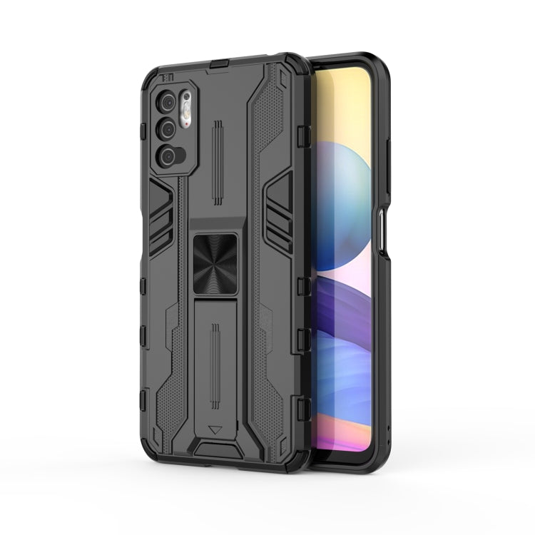 Supersonic PC + TPU Shock-proof Protective Case with Holder, For Xiaomi Redmi Note 10 5G