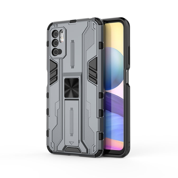Supersonic PC + TPU Shock-proof Protective Case with Holder, For Xiaomi Redmi Note 10 5G